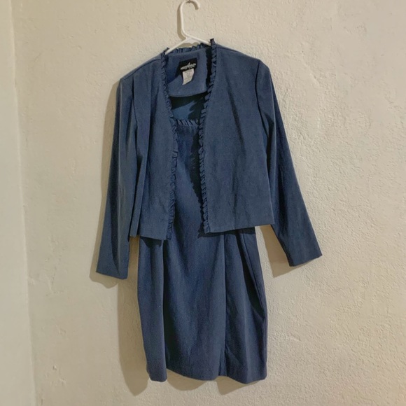 Vintage mini dress w/ matching cropped jacket set - Picture 2 of 6